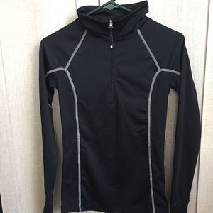 aerie fit // long sleeve half zip work out jacket